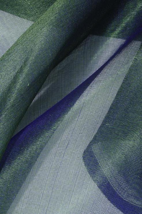 Hunter Green Silk Organza Fabric
