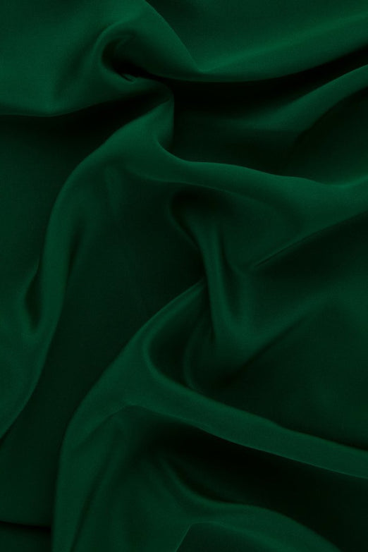 Hunter Green Silk Crepe de Chine Fabric