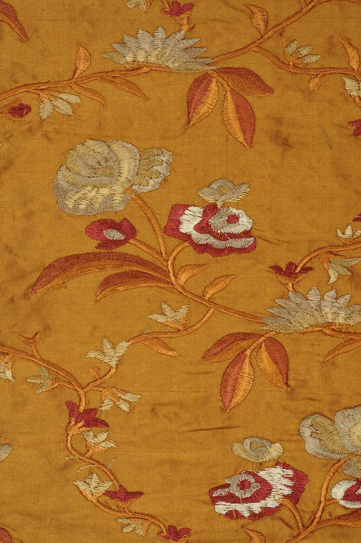 Inca Gold 202 Embroidery Dupioni Silk Fabric