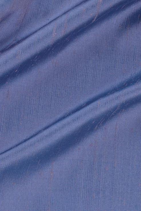 Infinity Blue Silk Shantung 54" Fabric