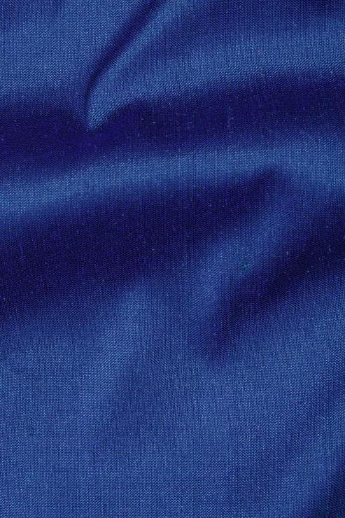 Ink Blue Silk Shantung 54" Fabric