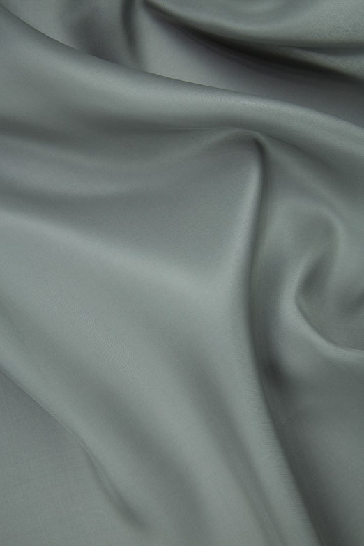 Heather Gray Silk Gazar Fabric