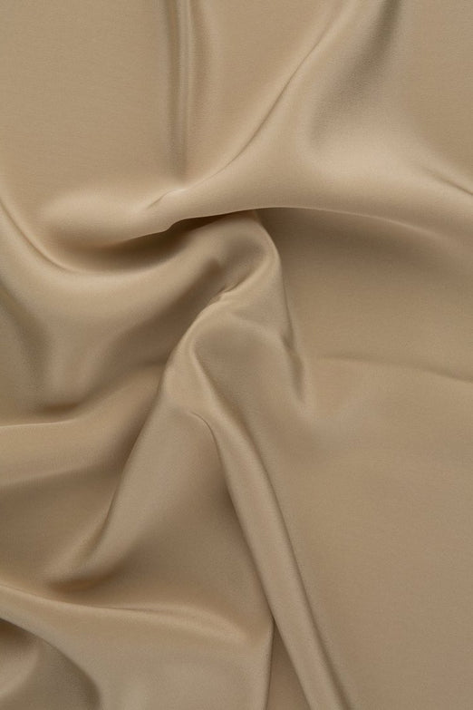 Khaki Silk Crepe de Chine Fabric
