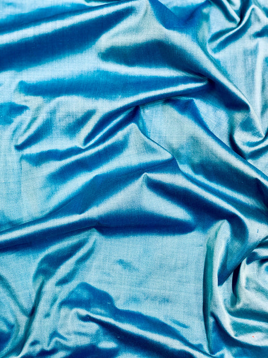Dusk Blue Spun Silk Fabric