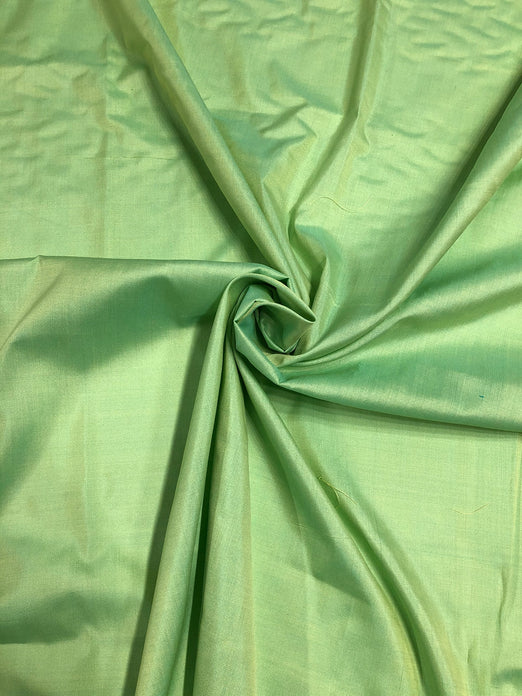 Paradise Green Spun Silk Fabric