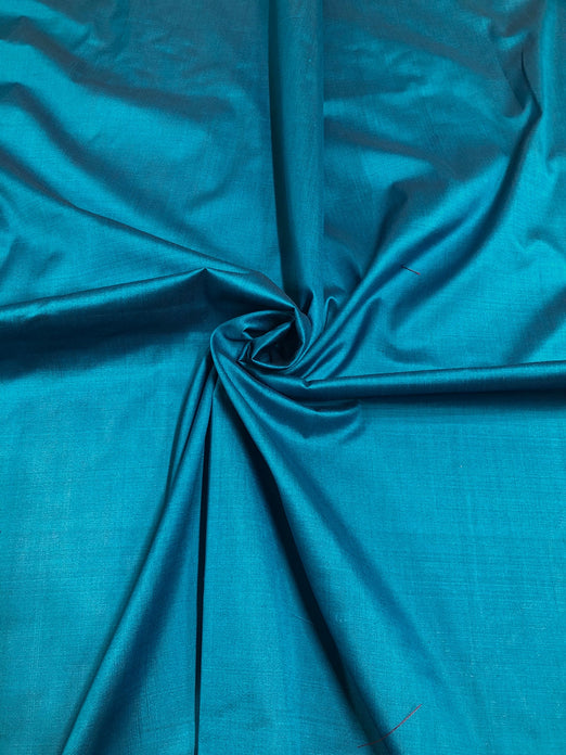 Lake Blue Spun Silk Fabric