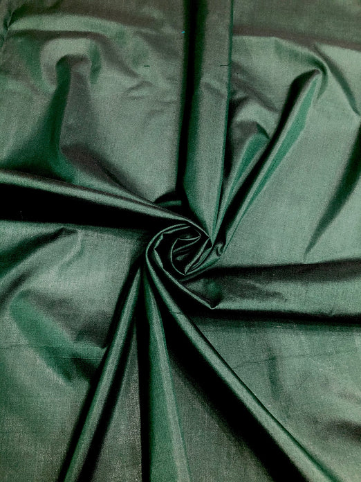 Forest Green Spun Silk Fabric