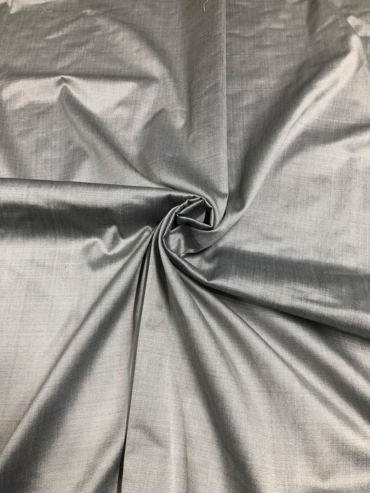 Silver Spun Silk Fabric