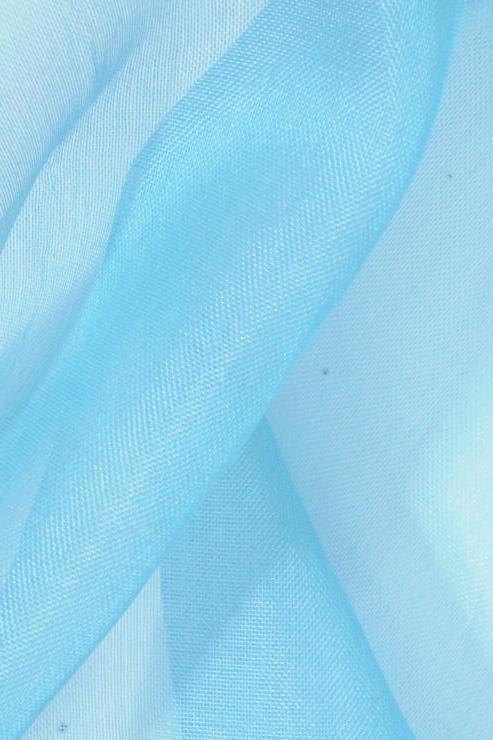 Light Cyan Blue Silk Organza Fabric