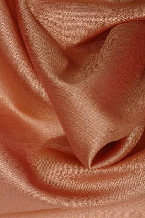 Light Rust Orange Cotton Silk Fabric