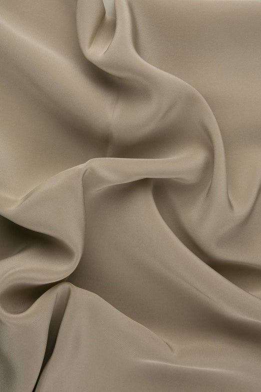 Light Taupe Silk Crepe de Chine Fabric