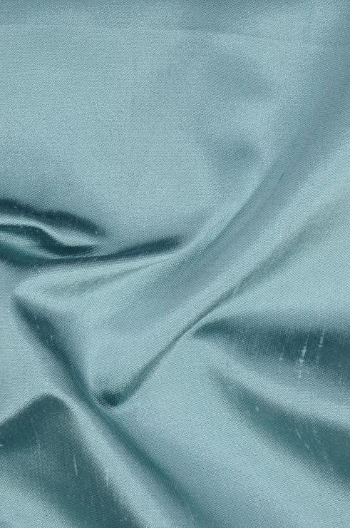 Light Teal Italian Shantung Silk Fabric