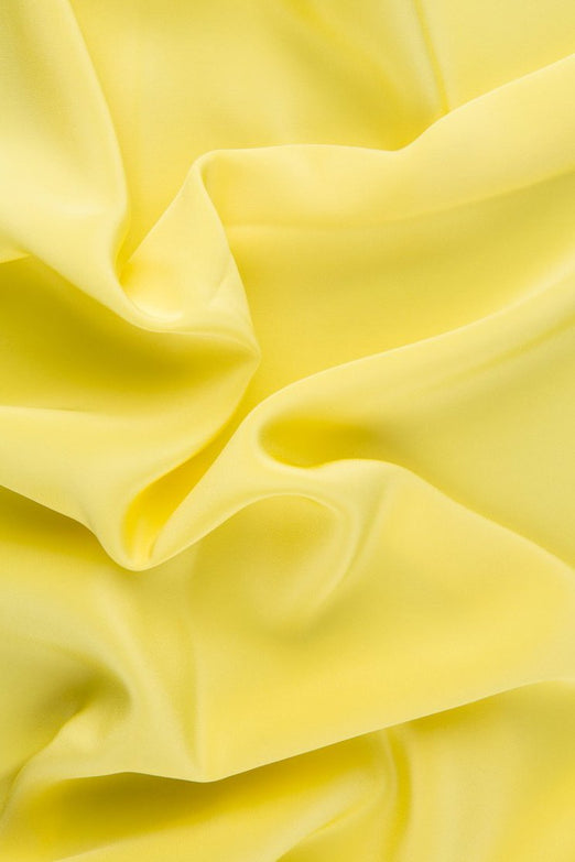 Light Yellow Silk Crepe de Chine Fabric