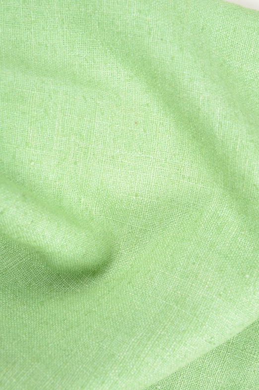 Lime Silk Linen (Matka) Fabric