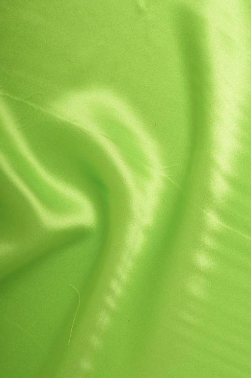 Lime Green Charmeuse Silk Fabric