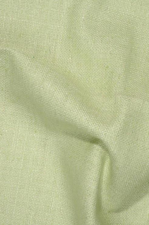Lime Green Cream Silk Linen (Matka) Fabric