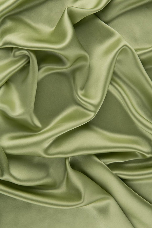 Lime Sherbet Charmeuse Silk Fabric