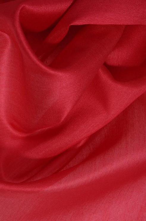 Lipstick Red Cotton Silk Fabric