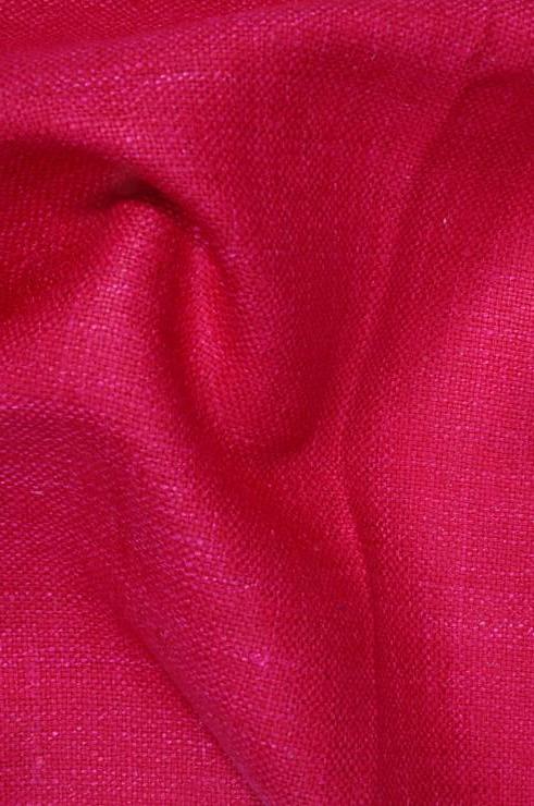 Magenta Silk Linen (Matka) Fabric