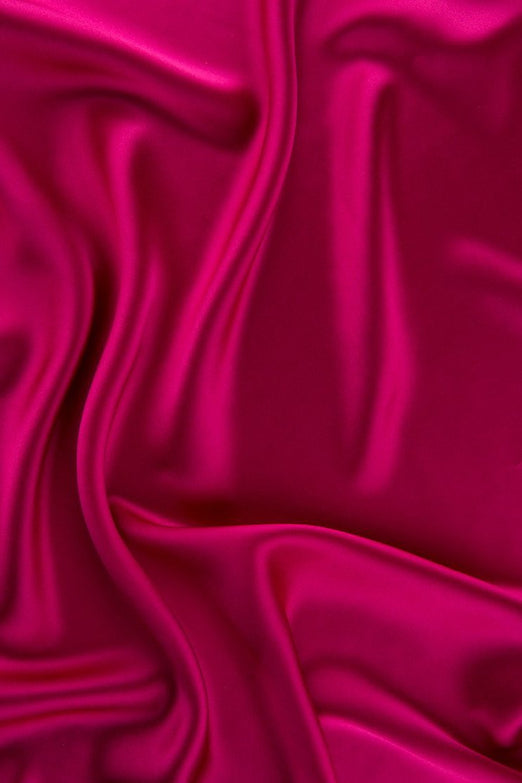 Magenta Charmeuse Silk Fabric