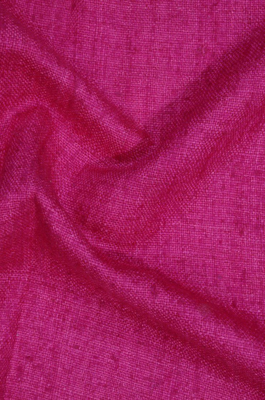 Magenta Purple Haze Silk Linen (Matka) Fabric