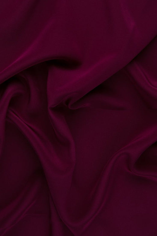 Magenta Purple Silk Crepe de Chine Fabric