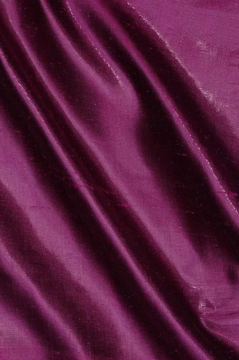 Magenta Purple Haze Metallic Shantung Silk Fabric