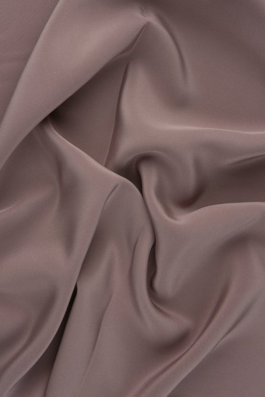 Mauve Taupe Silk Crepe de Chine Fabric