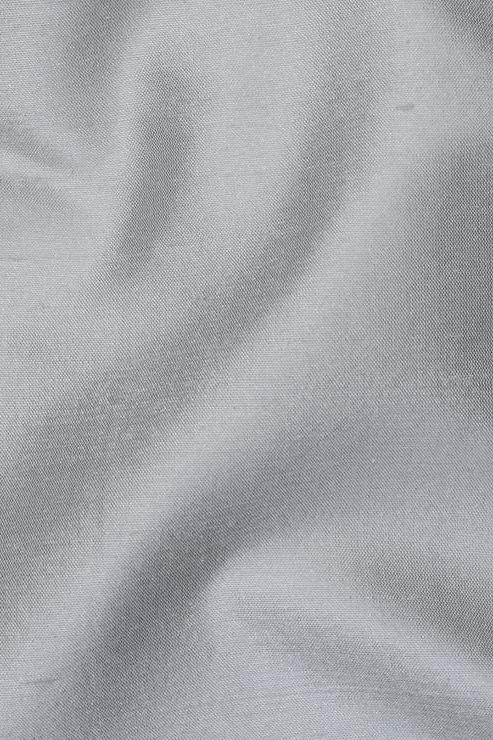 Metal Grey Silk Shantung 54" Fabric