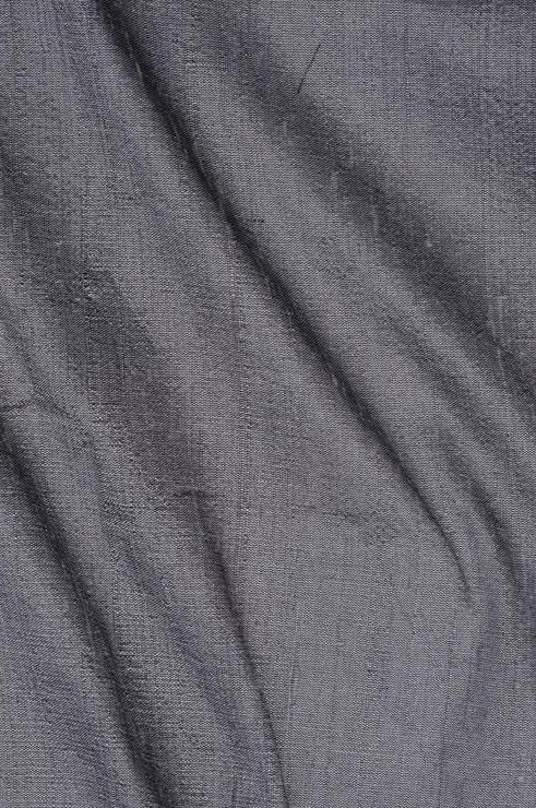 Metallic Grey Dupioni Silk Fabric