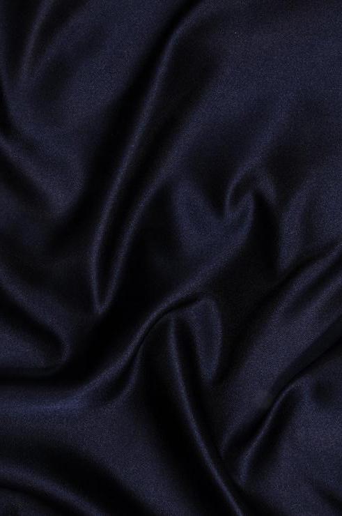 Midnight Blue Double Face Duchess Satin Fabric