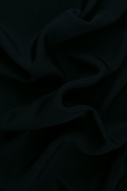 Midnight Navy Silk 4-Ply Crepe Fabric