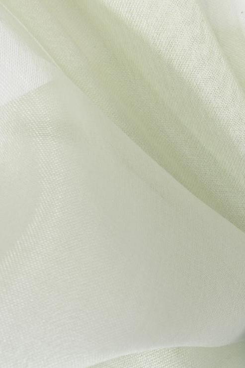 Mint Cream Silk Organza Fabric