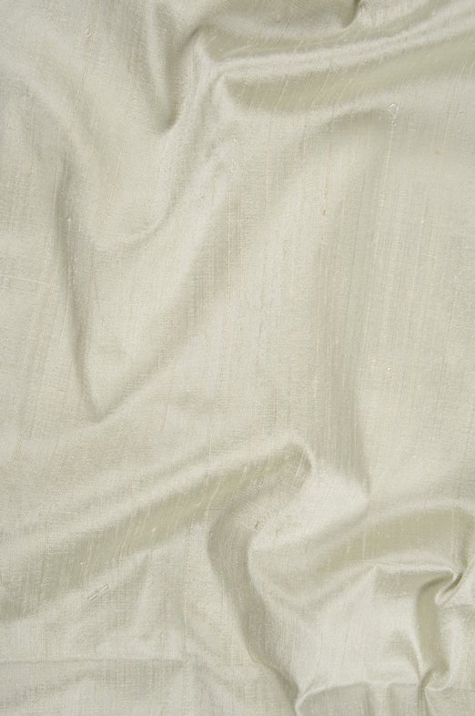 Mint Green/White Dupioni Silk Fabric