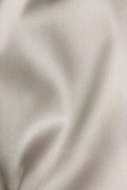 Silver Silk Blend Mikado Fabric