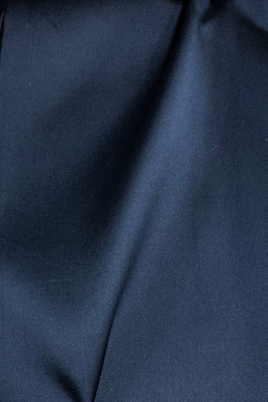 Navy Silk Blend Mikado Fabric
