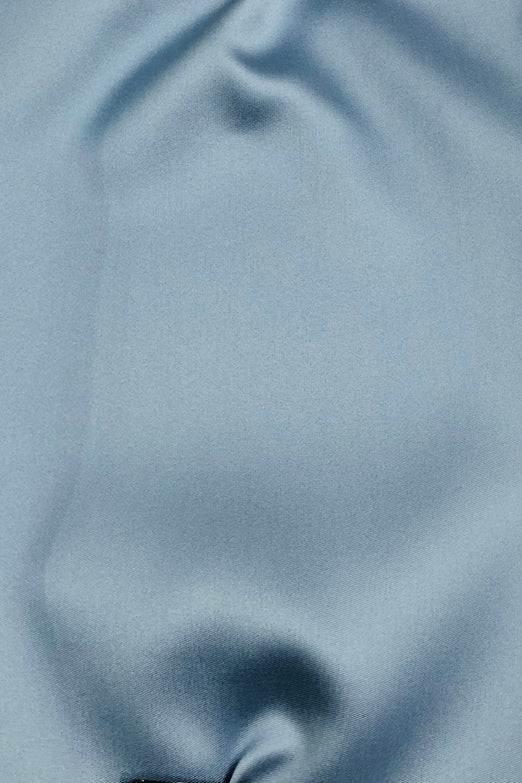 Cashmere Blue Silk Blend Mikado Fabric