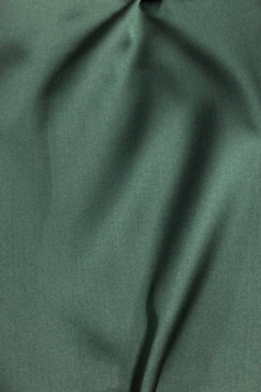 Forest Green Silk Blend Mikado Fabric