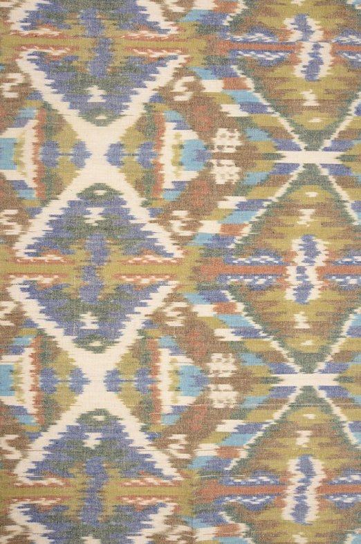 Multi-Color Cotton Ikat 077 Fabric