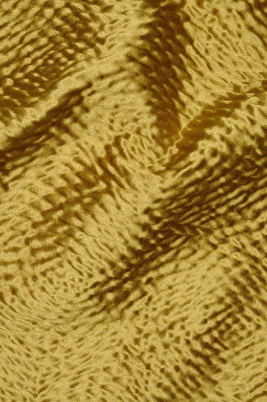Mustard Gold Silk Hammered Satin Jacquard Fabric