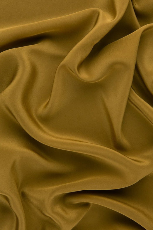 Mustard Gold Silk Crepe de Chine Fabric