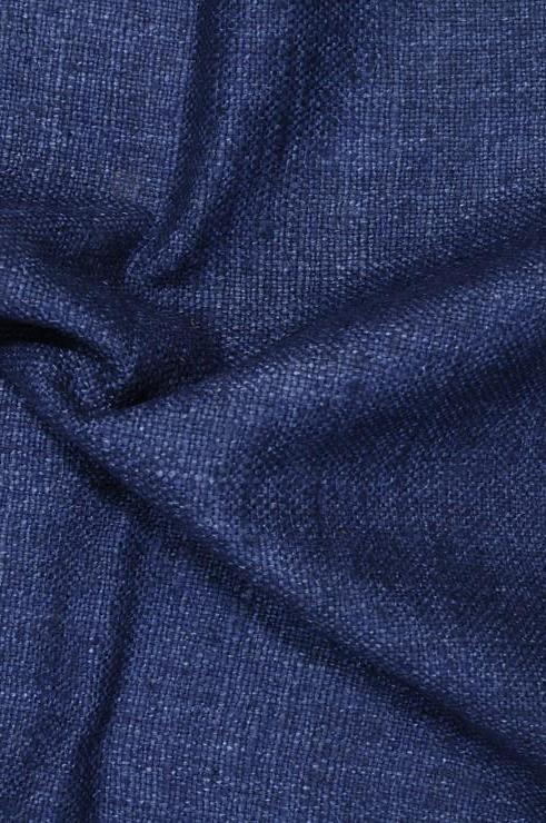 Navy Silk Linen (Matka) Fabric