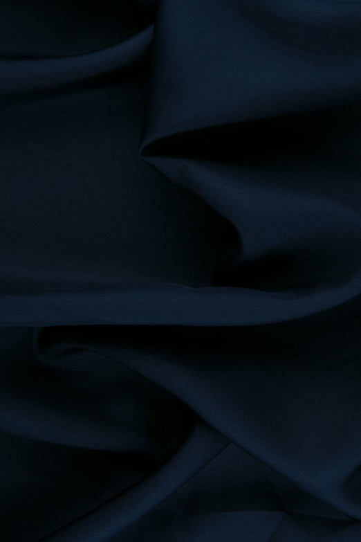 Navy Habotai Silk Fabric