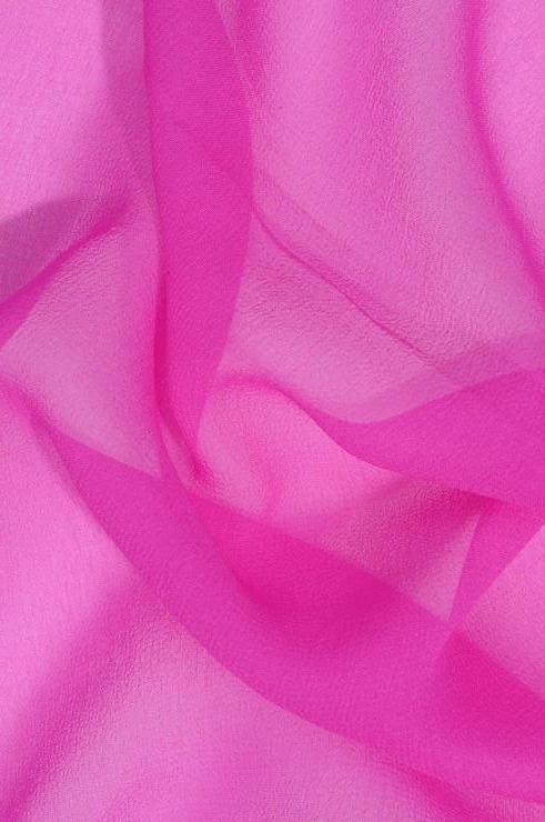 Neon Pink Silk Georgette Fabric