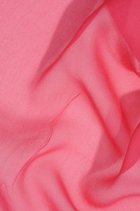 Neon Rasberry Silk Georgette Fabric