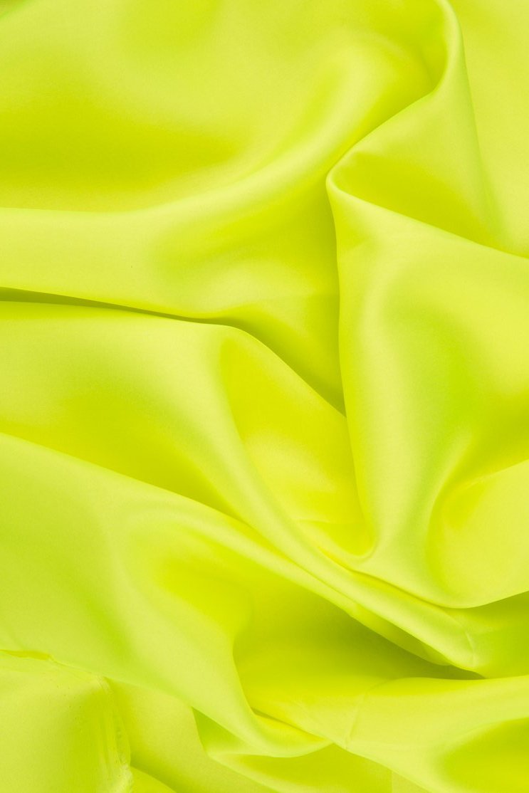 Neon Yellow Luna Stretch Sequins Lace Fabric