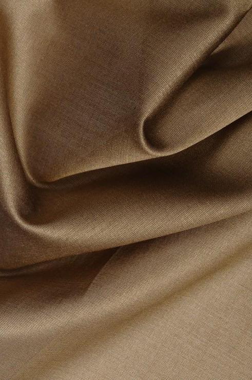 Dark Beige Cotton Silk Fabric