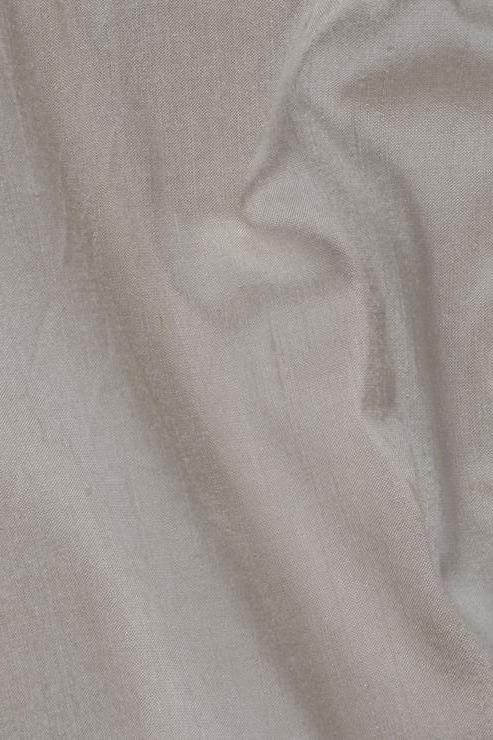 Oatmeal White Silk Shantung 54" Fabric