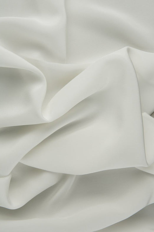 Off White Silk Crepe de Chine Fabric