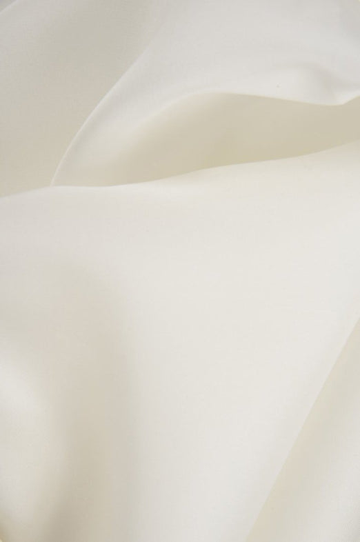 Off White Silk Satin Face Organza Fabric